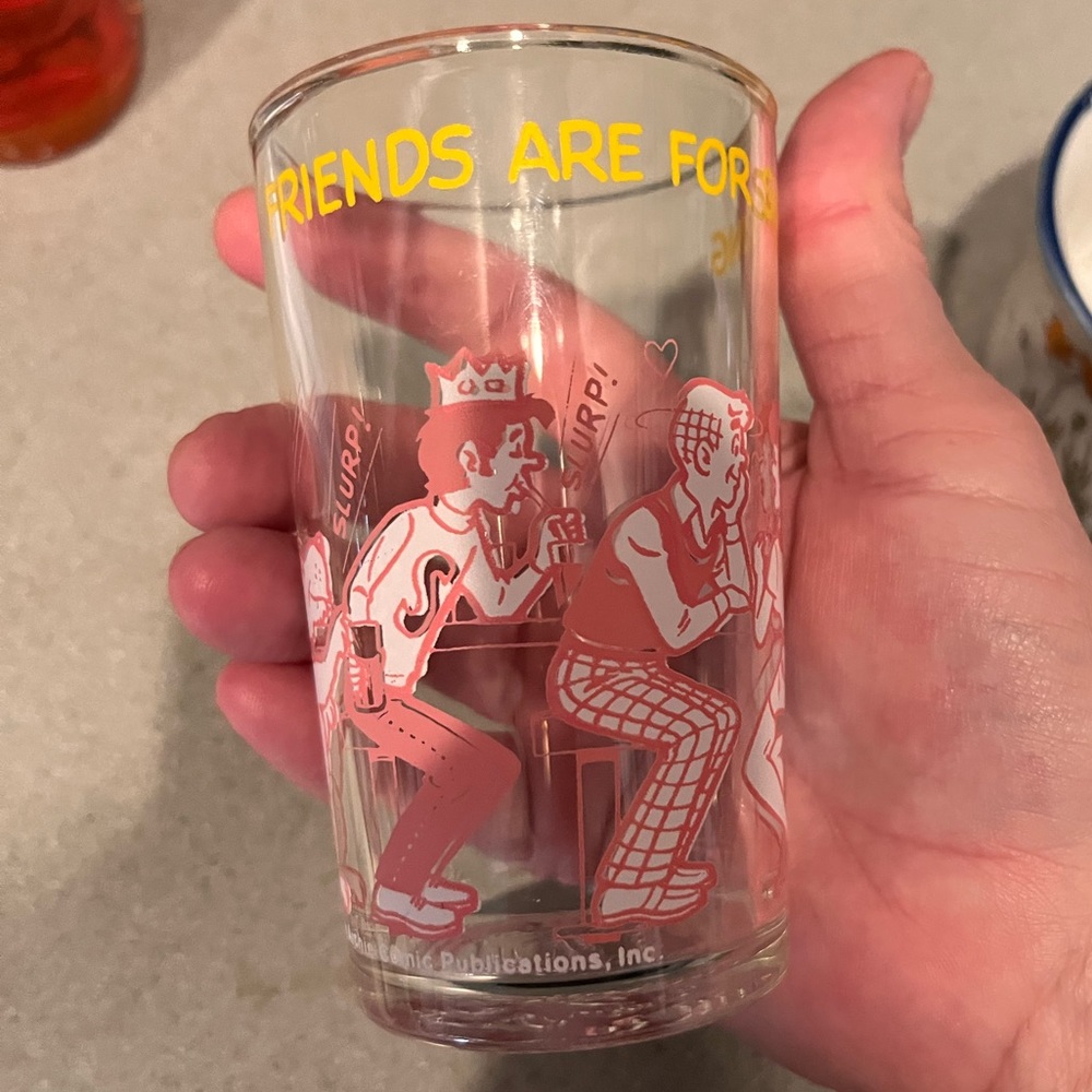 archie comics vintage juice glass